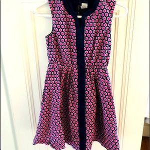 Crewcuts  Girls Navy dress w/pink stars. Size 12.